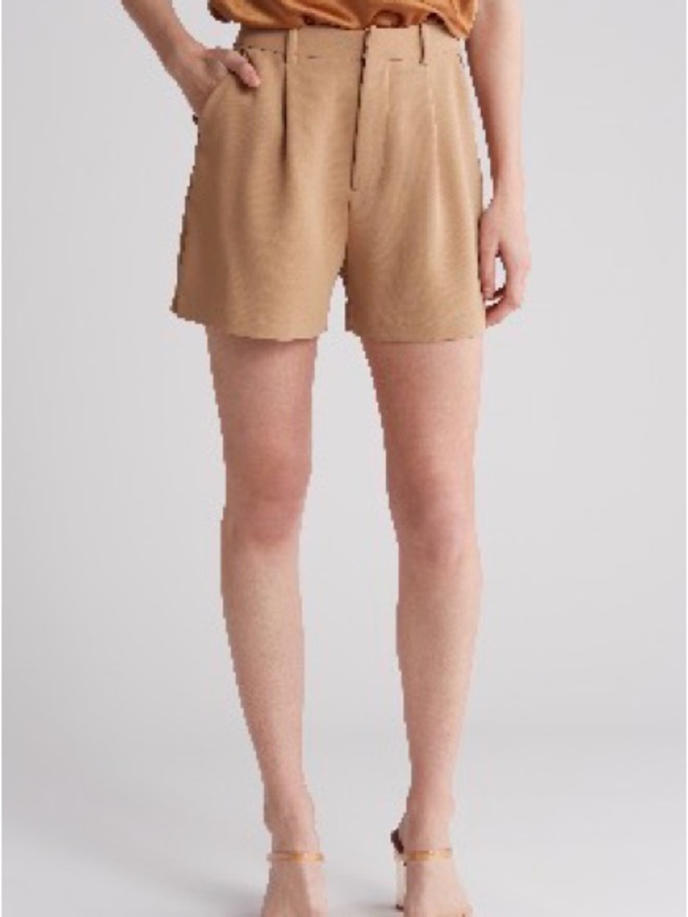 Good American High-Waist Trouser Shorts